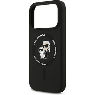 Чехол KARL LAGERFELD для iPhone 17 Pro Max Liquid Silicone NFT Karl & Choupette Hard Black (MagSafe)