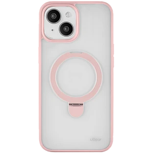 Чехол защитный uBear Clip Mag Case, iPhone 15, MagSafe, усиленный, розовый Чехол защитный uBear Clip Mag Case, iPhone 15, MagSafe, усиленный, розовый