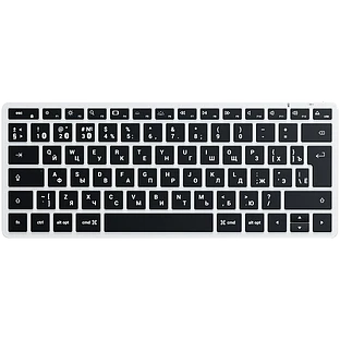 Беспроводная клавиатура Satechi Slim X1 Bluetooth Keyboard-RU. Раскладка - Русская. Цвет: серебристы Беспроводная клавиатура Satechi Slim X1 Bluetooth Keyboard-RU. Раскладка - Русская. Цвет: серебристы