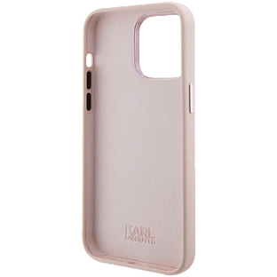 Lagerfeld для iPhone 15 Pro чехол Liquid silicone NFT Choupette metal pin Hard Pink Lagerfeld для iPhone 15 Pro чехол Liquid silicone NFT Choupette metal pin Hard Pink