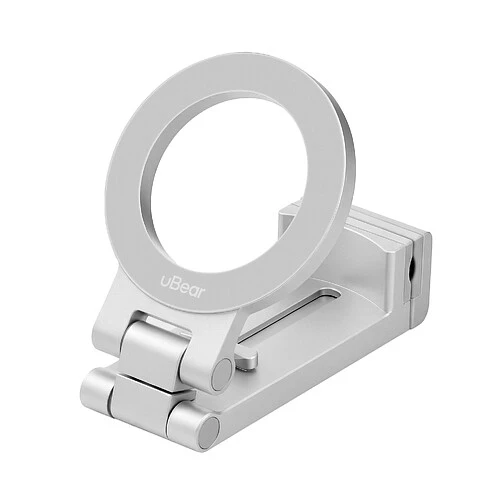 Магнитный держатель uBear Lock, совместимый с MagSafe, серебристый