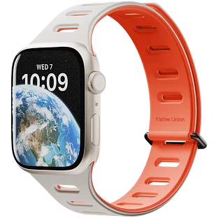Ремешок для часов APPLE WATCH NATIVE UNION Magnetic 42/44/45/49MM, оранжевый/серый Ремешок для часов APPLE WATCH NATIVE UNION Magnetic 42/44/45/49MM, оранжевый/серый