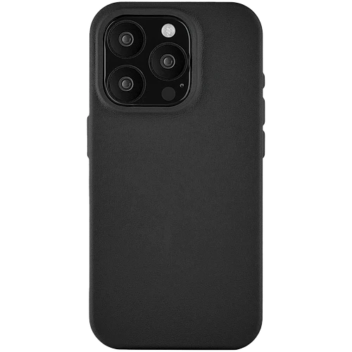 Чехол защитный uBear Capital Leather Case, iPhone 15 Pro, MagSafe, чёрный Чехол защитный uBear Capital Leather Case, iPhone 15 Pro, MagSafe, чёрный