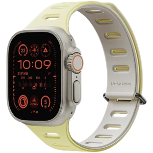 Ремешок для часов APPLE WATCH NATIVE UNION Magnetic 42/44/45/49MM, желтый/серый Ремешок для часов APPLE WATCH NATIVE UNION Magnetic 42/44/45/49MM, желтый/серый