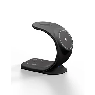 Беспроводное зарядное устройство VLP Powerstand 3 in 1 Qi2 для Apple, черное