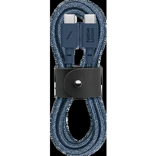 BELT CABLE TYPE-C, кабель зарядный USB-C/USB-C,  60W, длина 1,2 м., цвет: синий