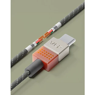 Дата-кабель VLP NEO USB-C - USB-C, 100Вт, 1.5м, Amber Gray