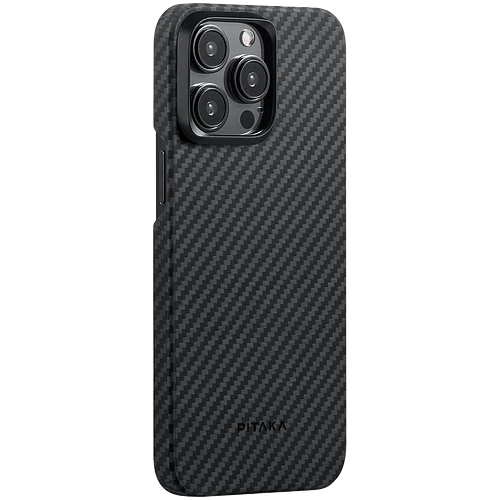 Чехол Pitaka MagEZ Case 4 для iPhone 15 Pro Max (Black/Grey Twill) 1500D Чехол Pitaka MagEZ Case 4 для iPhone 15 Pro Max (Black/Grey Twill) 1500D