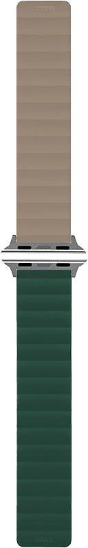 Ремешок uBear Mode для Apple Watch S/M (38, 40, 41 мм), силиконовый, зелёный/серый 