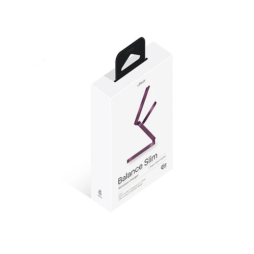 Беспроводное зарядное устройство uBear Balance Slim, 3-в-1, с поддержкой MagSafe, Qi2.2, цвет: бургунди
