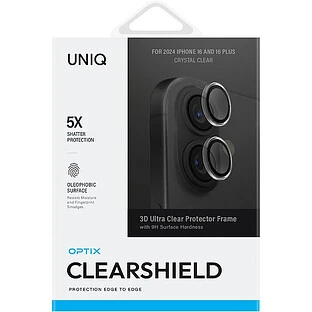 Uniq стекло для iPhone 16/16 Plus OPTIX Camera Lens ClearShield Clear