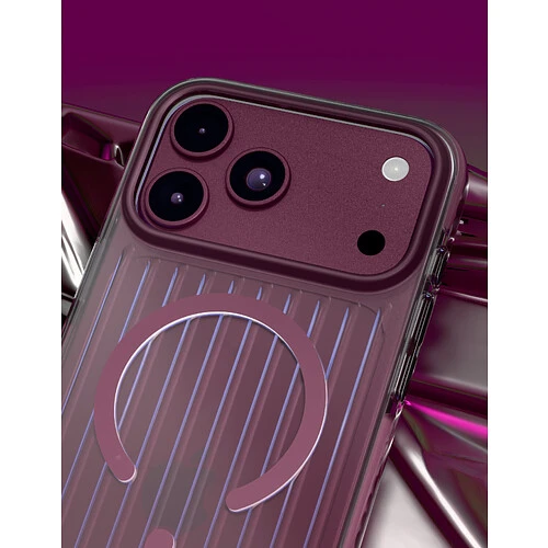 Чехол защитный VLP Pulse Case с MagSafe для iPhone 18 Pro Max, темно-вишневый