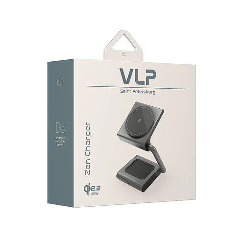 Беспроводное зарядное устройство VLP Zen Charger Qi2.2 25W, серый