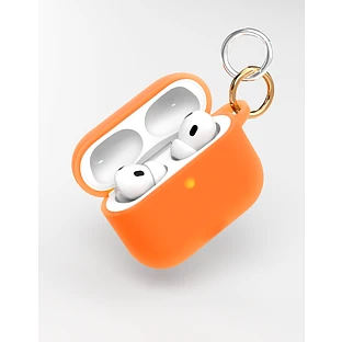 Чехол силиконовый VLP Charm Case для AirPods Pro 3, оранжевый
