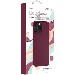 Чехол защитный "vlp" Silicone case with MagSafe для iPhone 14 ProMax, марсала Чехол защитный "vlp" Silicone case with MagSafe для iPhone 14 ProMax, марсала
