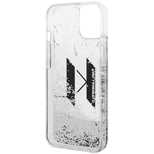 Чехол LAGERFELD Liquid Glitter Big KL logo Hard Серебристый для iPhone 13 Чехол LAGERFELD Liquid Glitter Big KL logo Hard Серебристый для iPhone 13