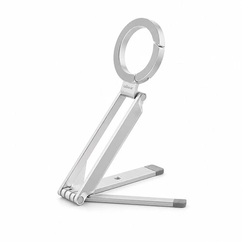 Магнитный держатель uBear Angle, совместимый с MagSafe, серебристый
