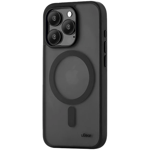 Чехол защитный uBear Cloud Mag Case, iPhone 15 Pro Max, MagSafe, черный Чехол защитный uBear Cloud Mag Case, iPhone 15 Pro Max, MagSafe, черный