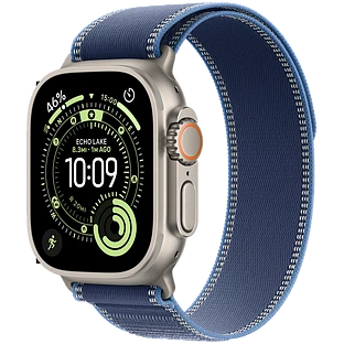 Apple Watch Ultra 3, GPS + Cellular, 49mm, Natural Titanium Case with Blue/Bright Blue Trail Loop - M/L Apple Watch Ultra 3, GPS + Cellular, 49mm, Natural Titanium Case with Blue/Bright Blue Trail Loop - M/L