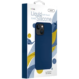 Чехол защитный VLP Silicone case with MagSafe для iPhone 14, темно-синий Чехол защитный VLP Silicone case with MagSafe для iPhone 14, темно-синий