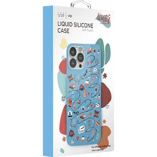 Чехол защитный ''vlp'' Art Collection для iPhone 13 ProMax  Winter  голубой