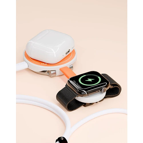 Беспроводное зарядное устройство VLP LITE Power Snap Qi2 2 в 1, Белый