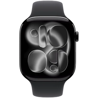 Apple Watch Series 11, GPS, 46mm, Jet Black Aluminium Case with Black Sport Band - M/L Apple Watch Series 11, GPS, 46mm, Jet Black Aluminium Case with Black Sport Band - M/L