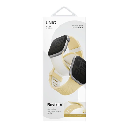 Ремешок Uniq для Apple Watch 42/41/40 mm Revix IV White/Butter Yellow