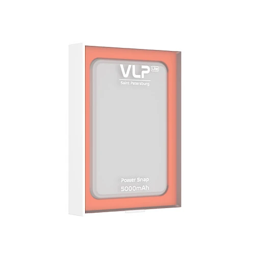 Аккумулятор внешний VLP LITE Power Snap 5000 mAh, 3A, MagSafe, USB-C, белый