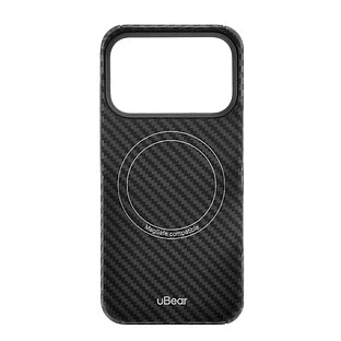Чехол защитный uBear Supreme Case для iPhone 17 Pro, ультратонкий, материал Кевлар, MagSafe совместимый, черный