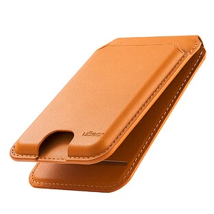Магнитный кардхолдер uBear Fold, эко-кожа, оранжевый