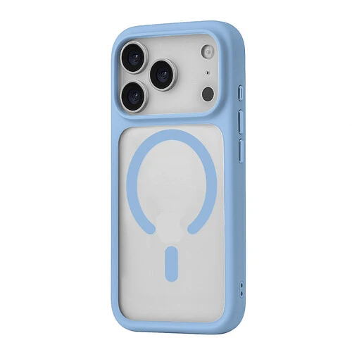 Чехол защитный uBear Shade Case для iPhone 18 Pro, MagSafe совместимый, усиленный, силк-тач, голубой