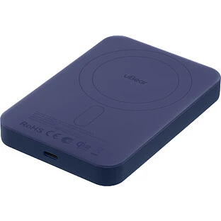 Внешний аккумулятор uBear Strike Power bank 10 000 mAh, PD30W, Qi2.2, синий