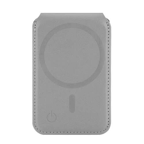 Магнитный кардхолдер uBear Fold Find My, эко-кожа, серый