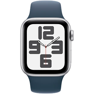Apple Watch SE 2 (2023) GPS 40mm Silver Aluminum Case with Storm Blue Sport Band - M/L Apple Watch SE 2 (2023) GPS 40mm Silver Aluminum Case with Storm Blue Sport Band - M/L