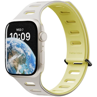 Ремешок для часов APPLE WATCH NATIVE UNION Magnetic 38/40/41MM, желтый/серый Ремешок для часов APPLE WATCH NATIVE UNION Magnetic 38/40/41MM, желтый/серый