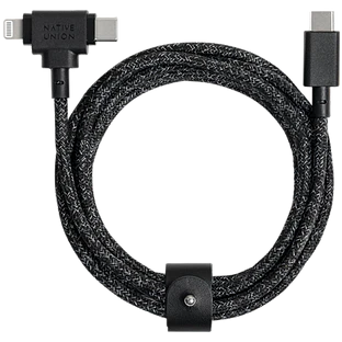 BELT CABLE UNIVERSAL, кабель зарядный USB-C USB-C/LIGHTNING, длина 1,5м.,цвет космос