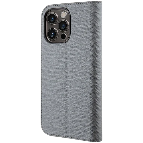 Lagerfeld для iPhone 13 Pro чехол PU Saffiano NFT Karl & Choupette Booktype Silver