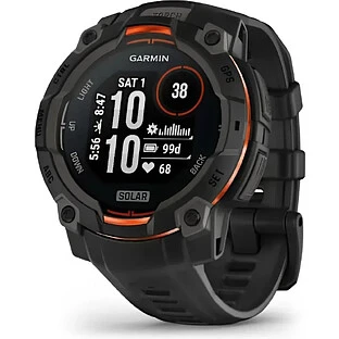 Умные часы Garmin Instinct 3, 45 мм, Solar Black with Black Silicone Band