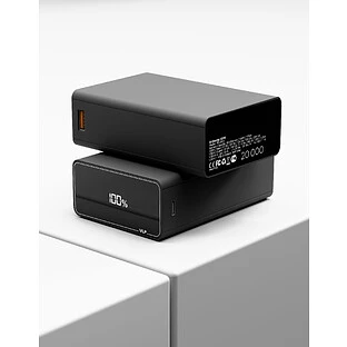 Аккумулятор внешний VLP B-Energy 20000mAh 65W, USB-C+USB-A, Стальной серый