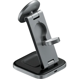 Беспроводное зарядное устройство-подставка Satechi 3-in-1 Foldable Qi2 Wireless Charging Stand
