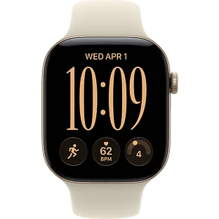 Apple Watch Series 12, GPS, 46mm, Light Gold Aluminium Case with Sand Sport Band - M/L