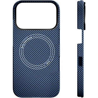 Чехол защитный VLP Kevlar Case с MagSafe для iPhone 18 Pro, синий