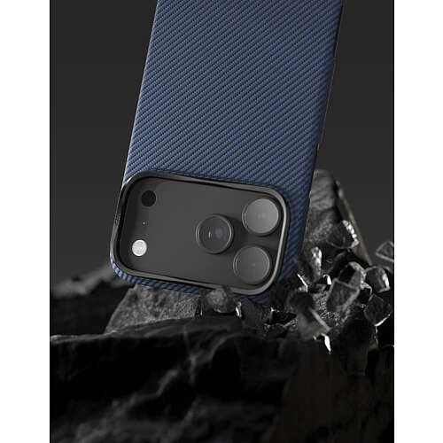 Чехол защитный VLP Kevlar Case с MagSafe для iPhone 18 Pro, синий