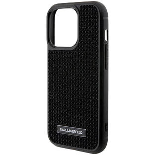 Чехол LAGERFELD Diamond Rhinestone Metal logo Hard Чёрный для iPhone 15 Pro Чехол LAGERFELD Diamond Rhinestone Metal logo Hard Чёрный для iPhone 15 Pro