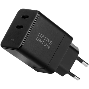 FAST GAN CHARGER 35W-BLACK-EU, СЗУ 35W,  разъёмы USB-C . Цвет: чёрный FAST GAN CHARGER 35W-BLACK-EU, СЗУ 35W,  разъёмы USB-C . Цвет: чёрный