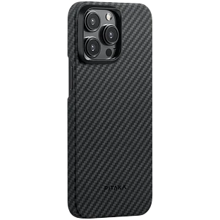 Чехол Pitaka MagEZ Case 4 для iPhone 15 Pro Max (Black/Grey Twill) 1500D Чехол Pitaka MagEZ Case 4 для iPhone 15 Pro Max (Black/Grey Twill) 1500D