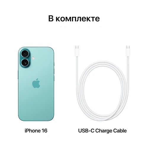 iPhone 16, 256GB, Бирюзовый