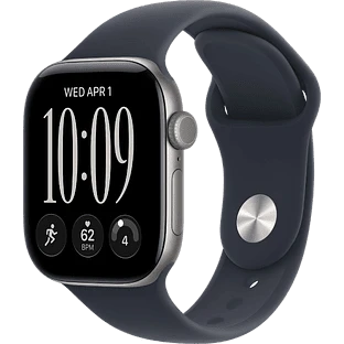 Apple Watch Series 12, GPS, 42mm, Space Grey Aluminium Case with Navy Blue Sport Band - M/L