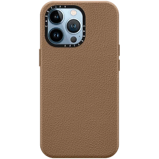 Чехол защитный Casetify PU Stamping with MagSafe для iPhone 13 Pro, коричневый
